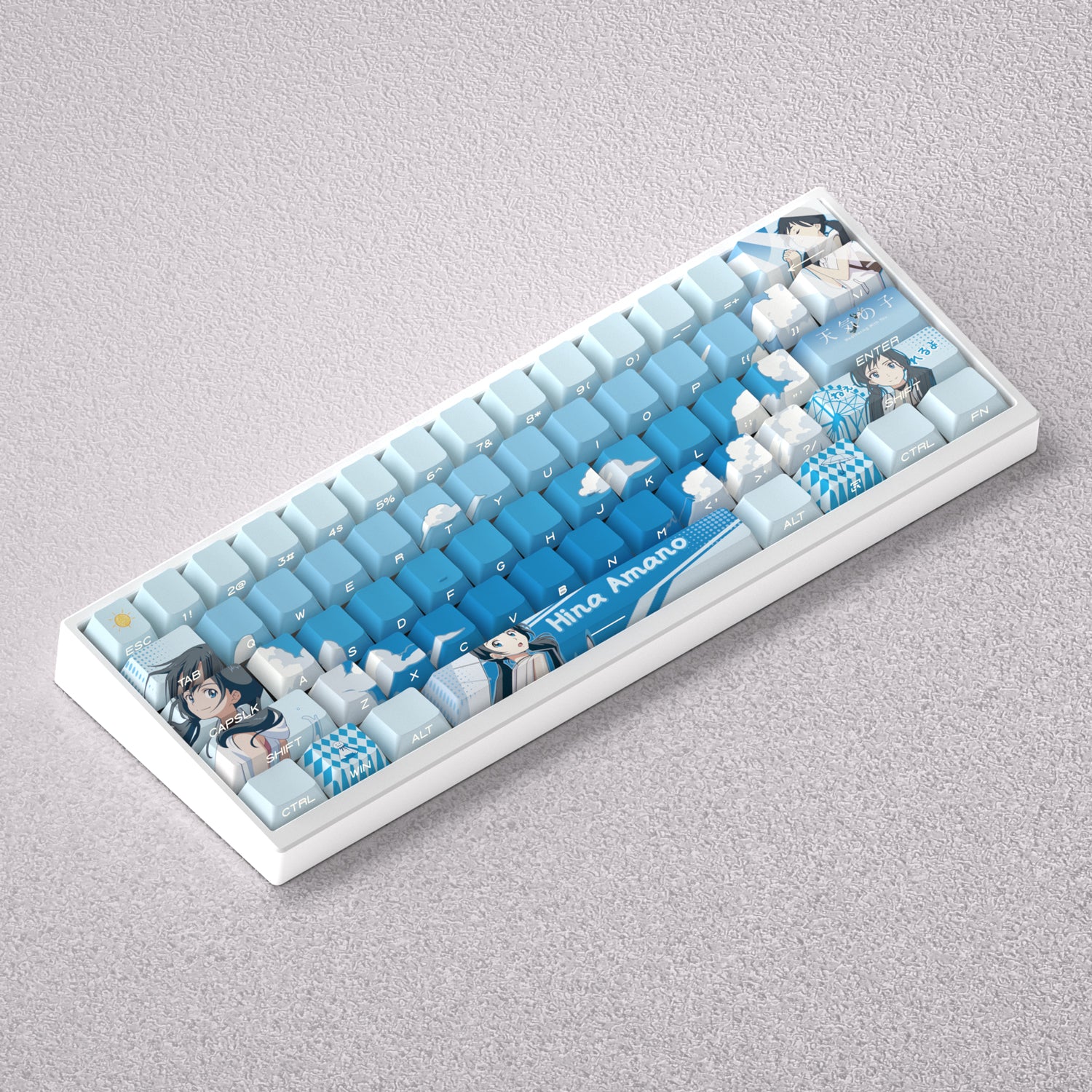 Weathering With You Theme Keycaps, Anime Game Creative Personalized Keycap Set PBT Material Original Factory Height Sublimation Printing
