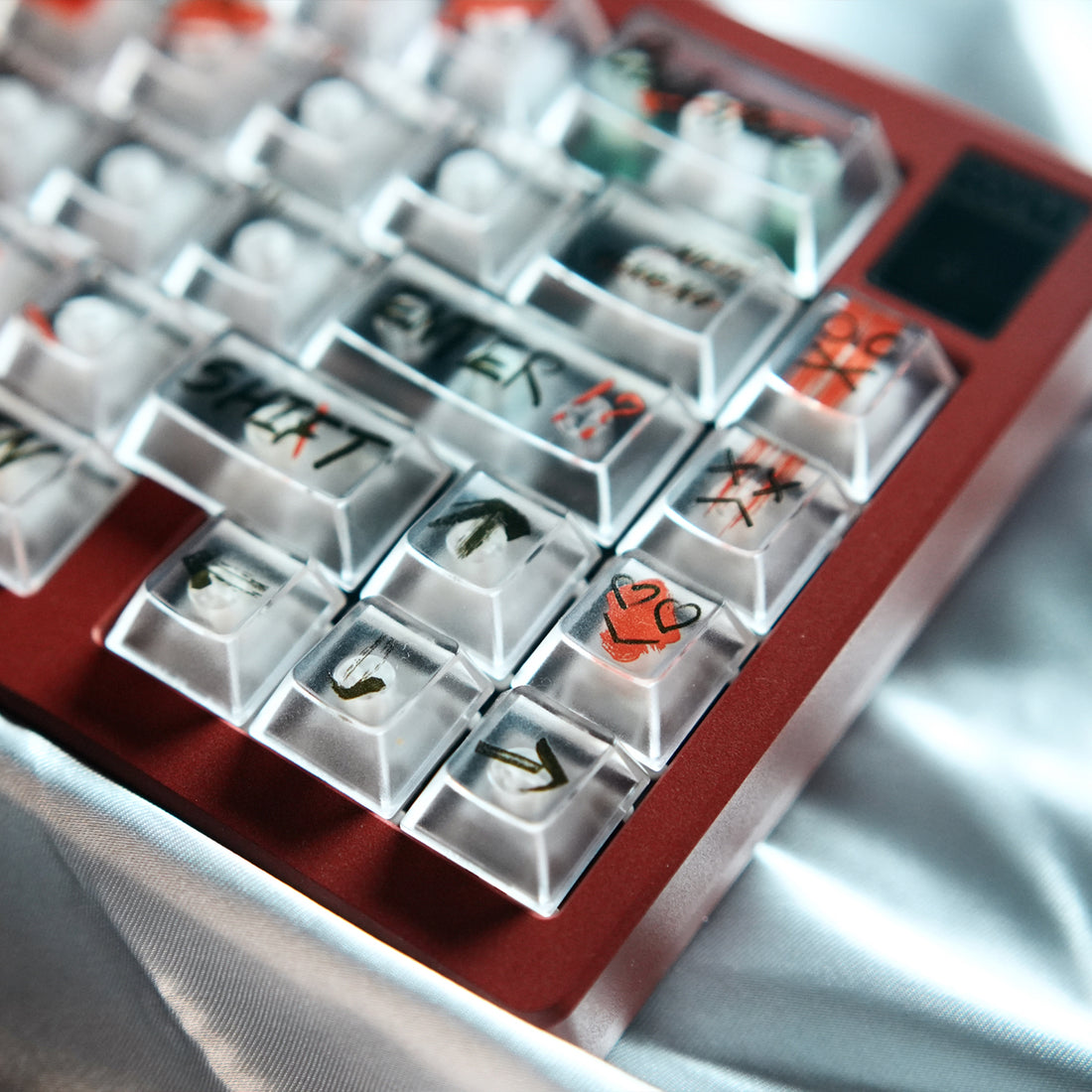 Oppose Invalid Theme Transparent Mechanical Keyboard Keycaps White PC Transparent Personalized Suitable GMK Height