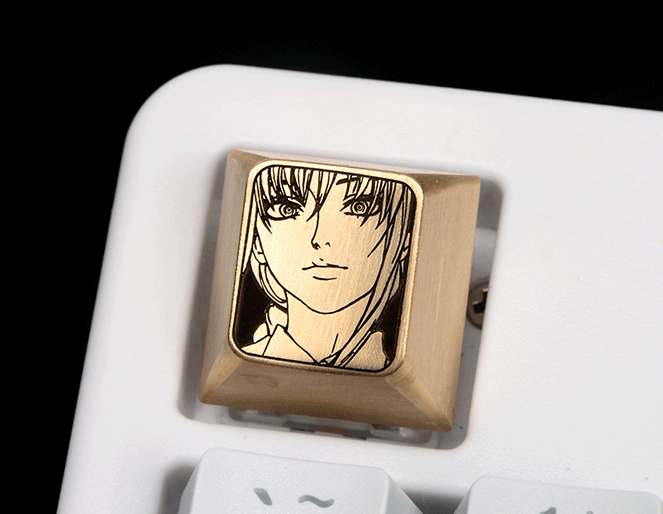 Chainsaw Man,Makima, Titanium alloy carved keycaps, personalized keycaps for mechanical keyboards.