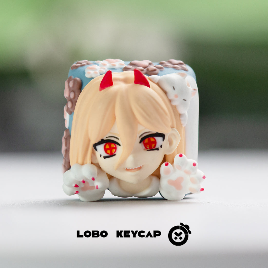 Chainsaw Man ,Reze,Power, Multi colored resin molded artisankeycaps, customized personalized keycaps for anime and gaming creativity