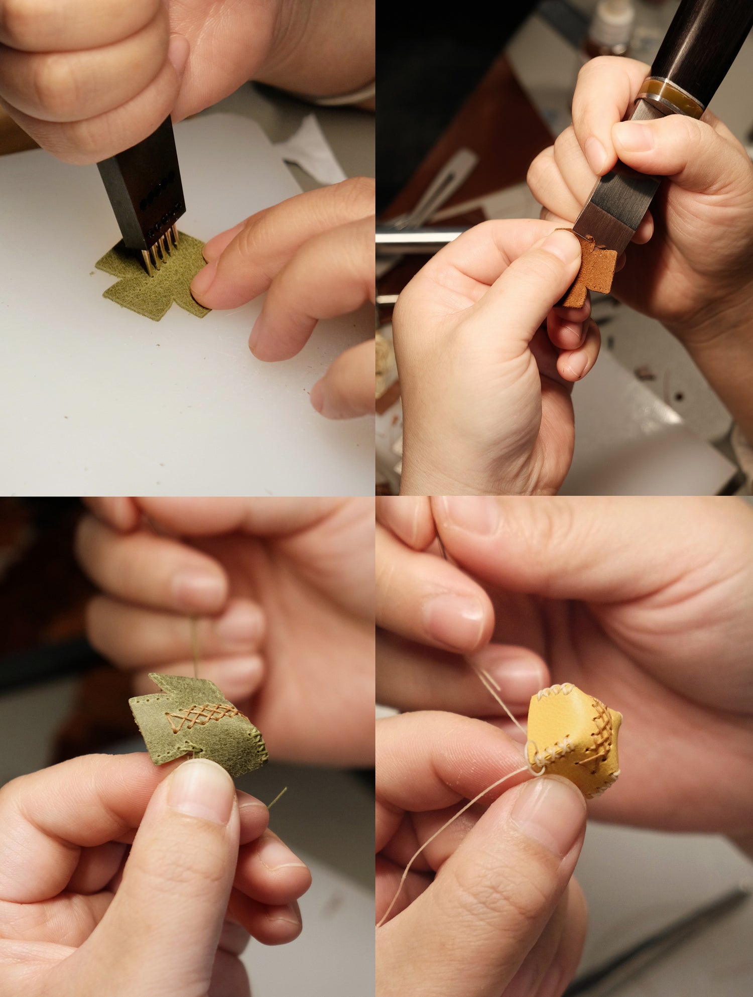 Leather material personalized keycaps, leather stitched retro artisan keycaps, mechanical keyboard decorative keycaps.