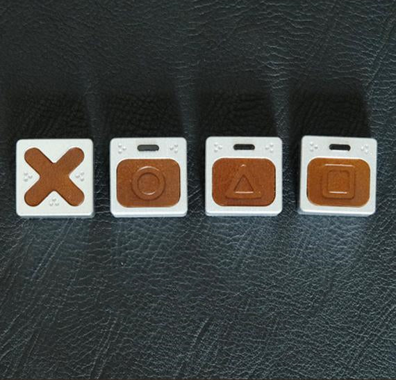Genuine leather gaming blocks, personalized keycaps, directional keys, imitation metal coating, handmade leather keycaps, single creative keycaps, retro style keycaps