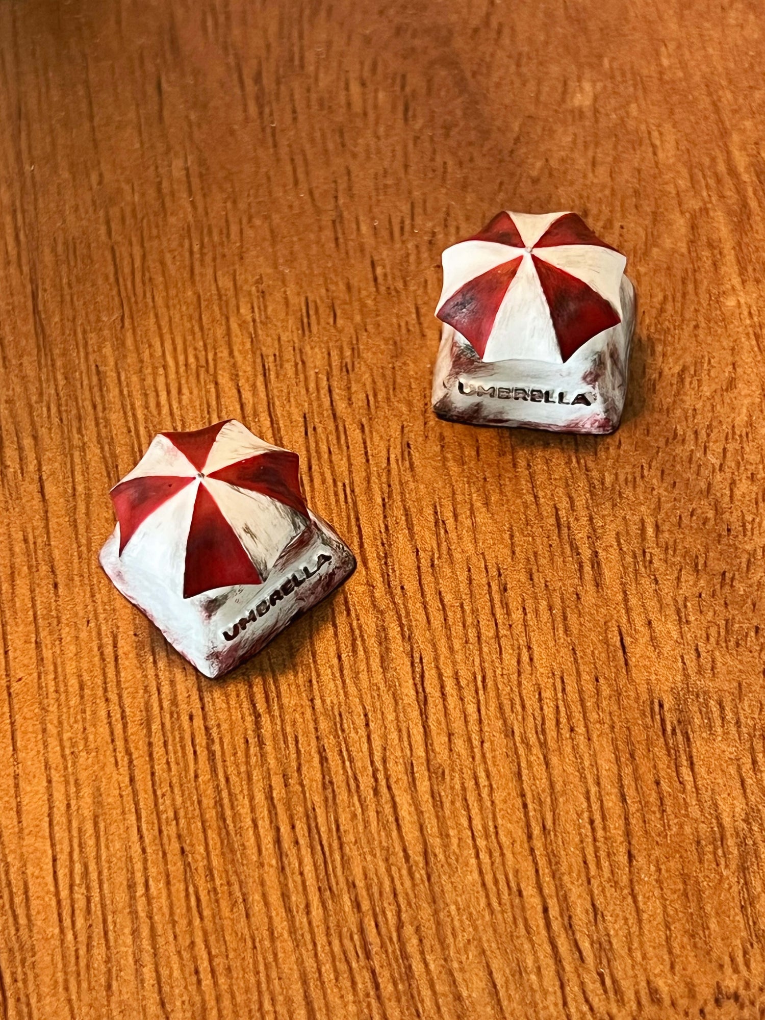 Biochemical crisis protection umbrella keycaps, personalized keycaps, three-dimensional creative rotating mechanical keycaps