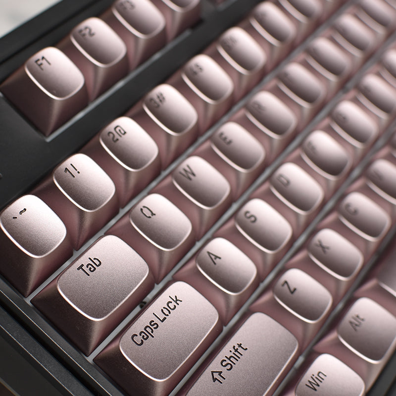Aluminum alloy personalized keycap set, round character translucent keycap creative keycap, decorative keycap