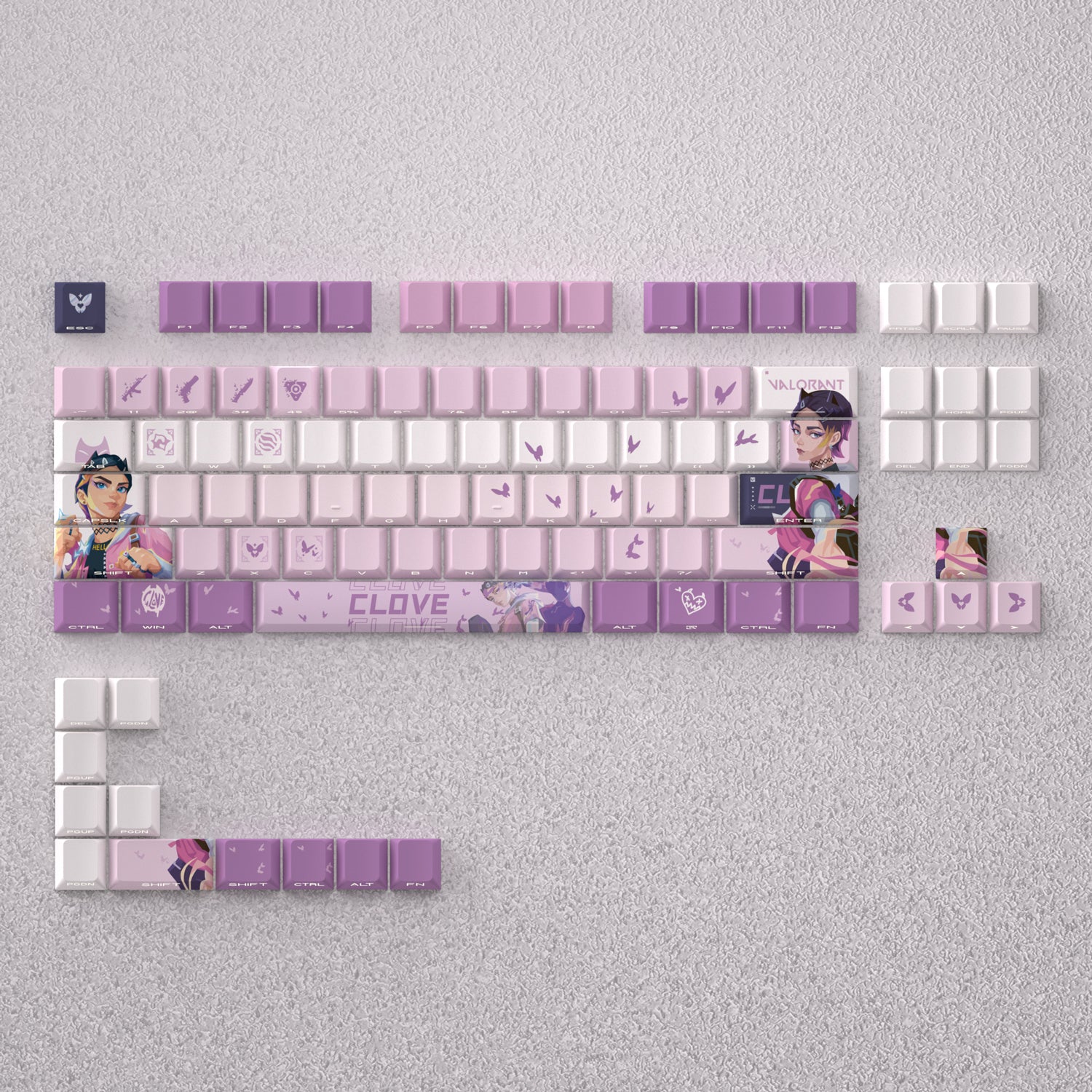 VALORANT Theme Keycap Series, Anime Game Creative Personalized Keycap Set PBT Material Original Factory Height Sublimation