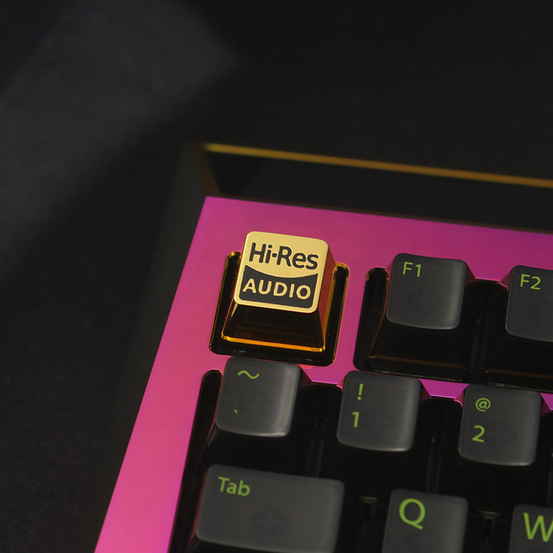 HIFI certified enamel gold-plated mechanical keyboard with zinc aluminum alloy personalized keycaps