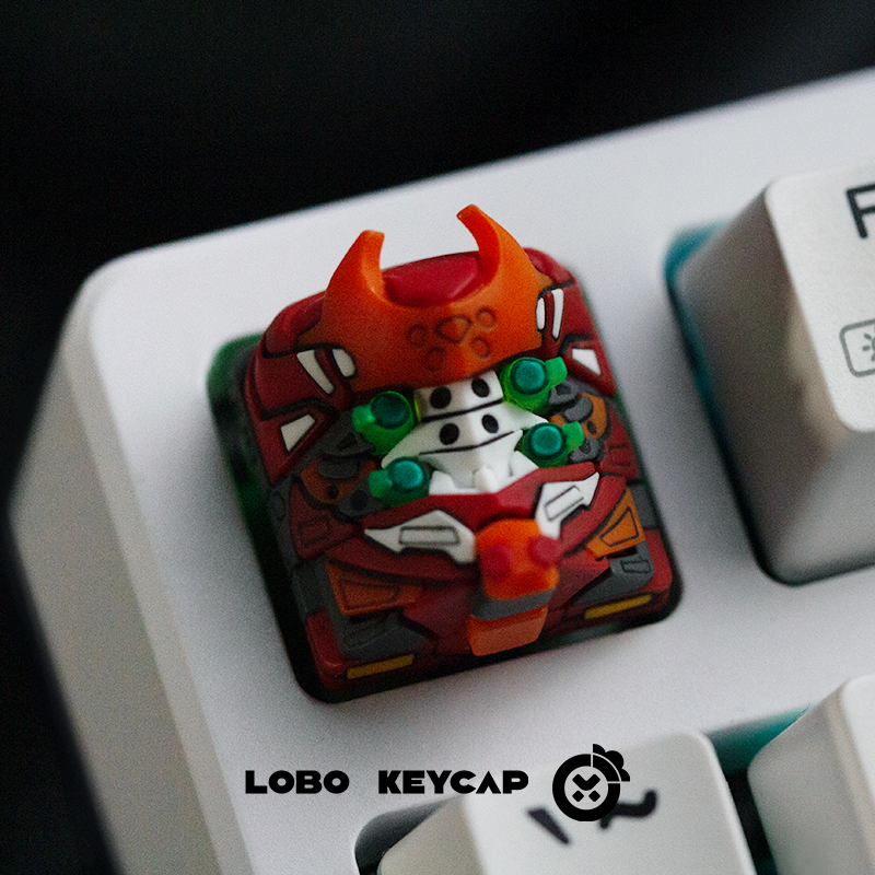 EVA, Mech series, multi-color resin personalized keycaps, creative handmade keycaps for anime and gaming peripherals
