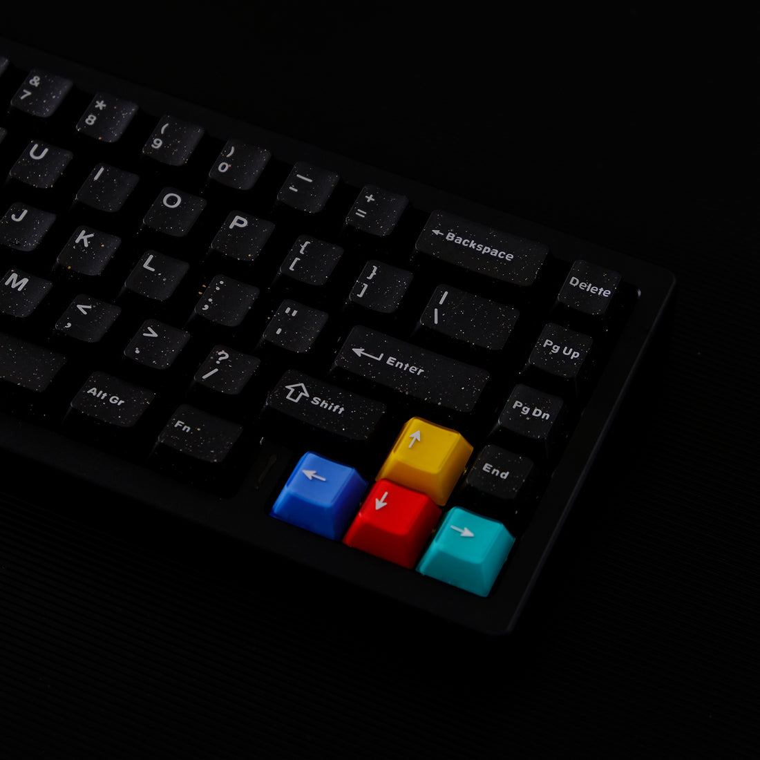 Neon neon glitter semi transparent magnetic axis mechanical keyboard keycap ABS two-color customized original factory