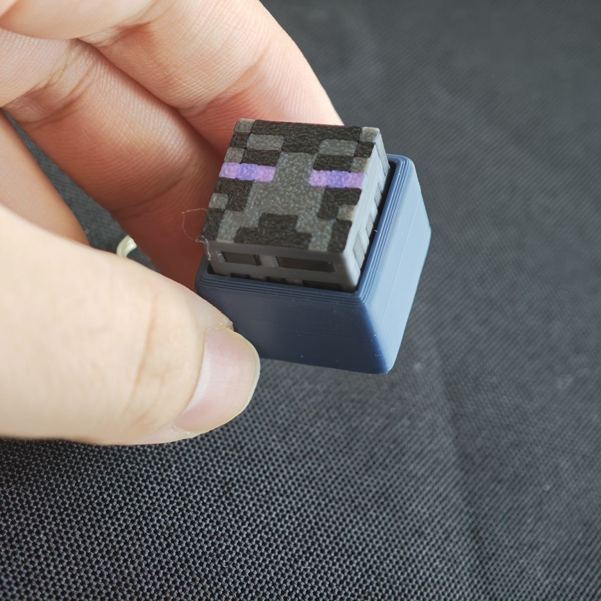 Minecraft, Unzip personalized keychain, 3D printed press switch