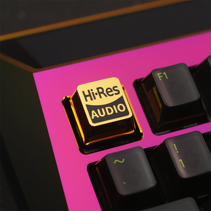 HIFI certified enamel gold-plated mechanical keyboard with zinc aluminum alloy personalized keycaps