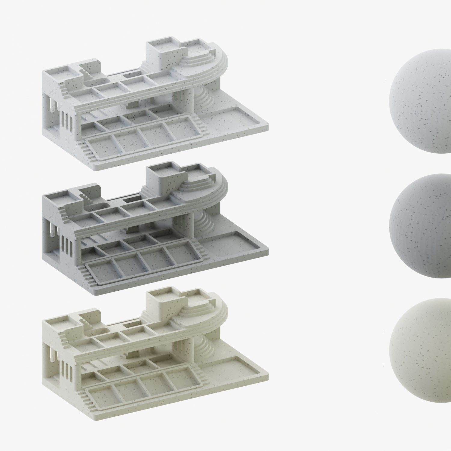 Personalized keycap display stand, cloud staircase, 3D printed molding