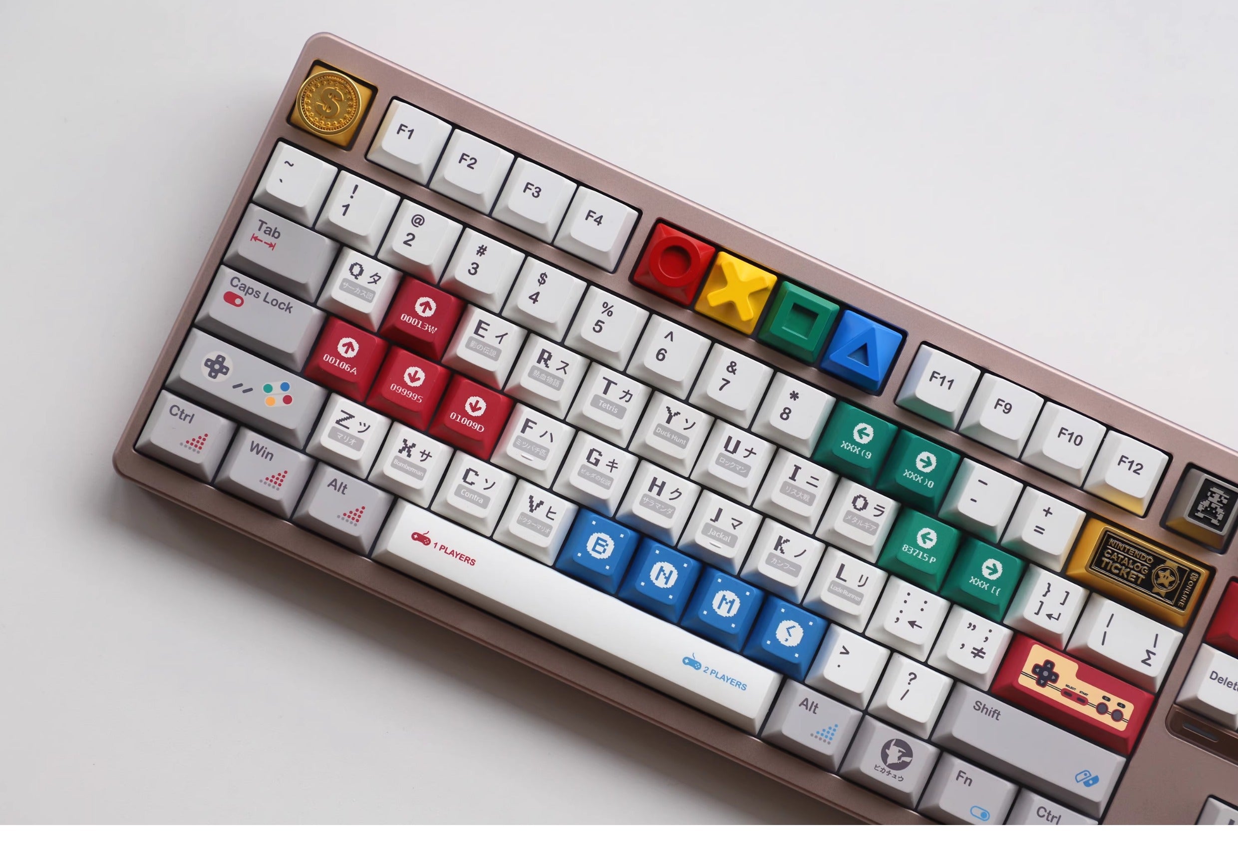Metal keycaps, game console themed keycaps, mechanical keyboards, personalized keycaps, all metal game console keycaps, decorative keycaps