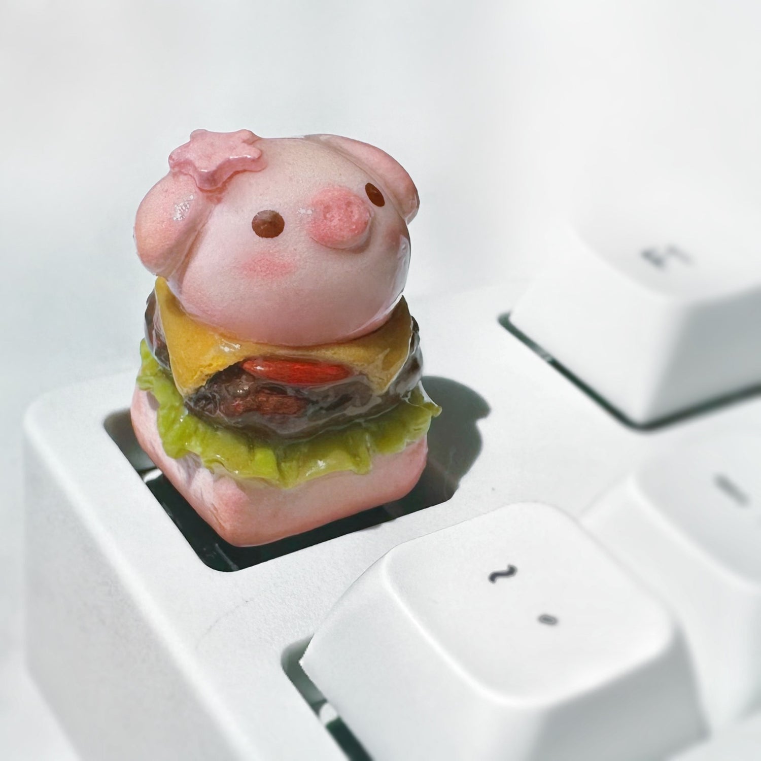 Handmade resin clay, stone plastic clay, personalized keycaps, artisankeycaps, mechanical keyboard decorative keycaps.