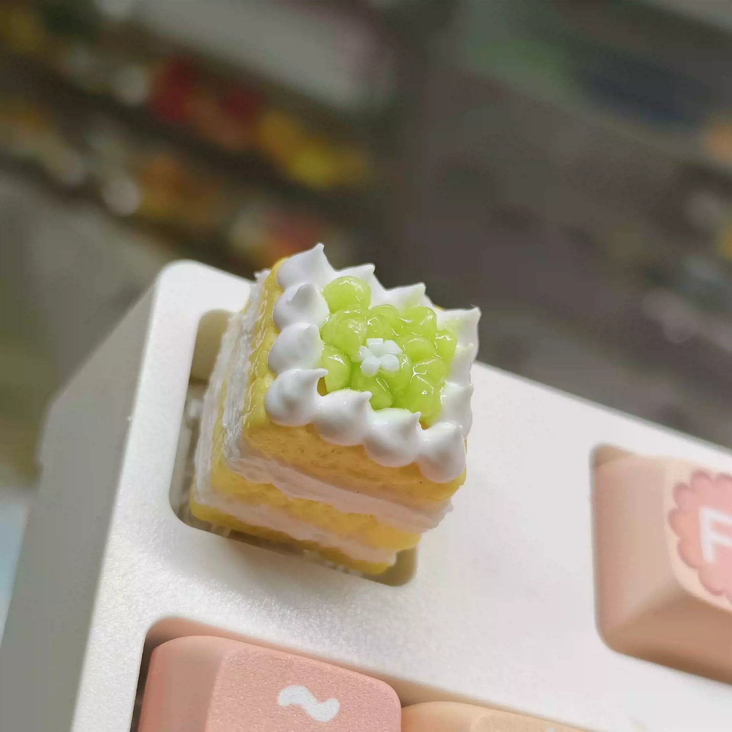 Food Collection, Handmade Resin Clay, Stone Plastic Clay, Personalized Keycaps, Artisankeycaps, Mechanical Keyboard Decorative Keycaps.
