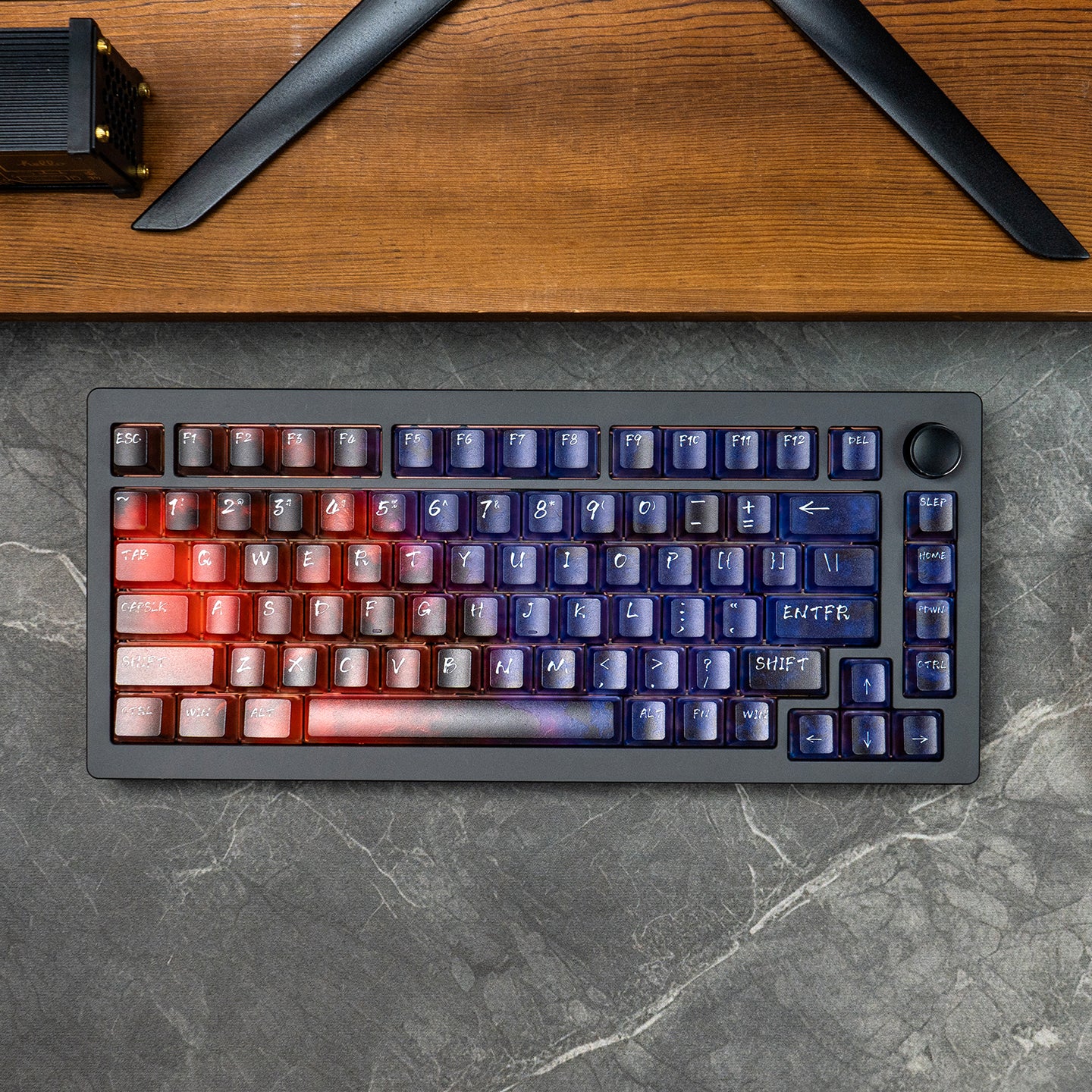 Dreamy Gradient Dyeing Series 5-sided Mist Transparent, Mechanical Keyboard Keycaps, PBT Original Factory Height