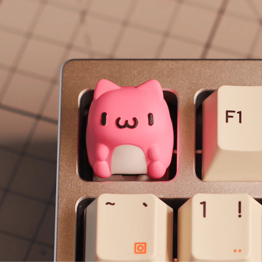 Naughty Cat Customized Personalized Keycaps Cute and Creative Resin Keycaps