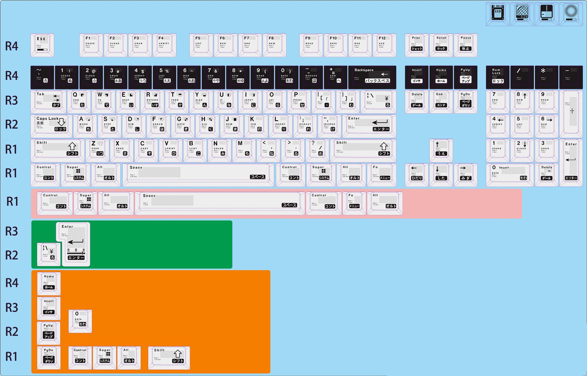 Parameterized aluminum alloy CNC keycap set, metal personalized keycap original factory height set
