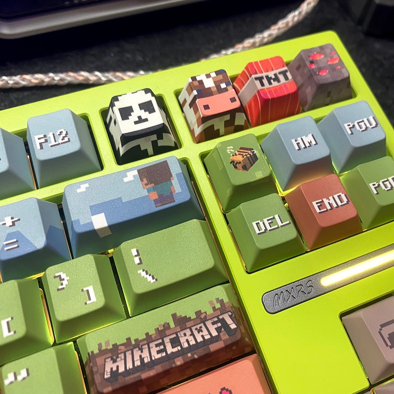 Minecraft pixel style design mechanical keyboard keycaps factory height