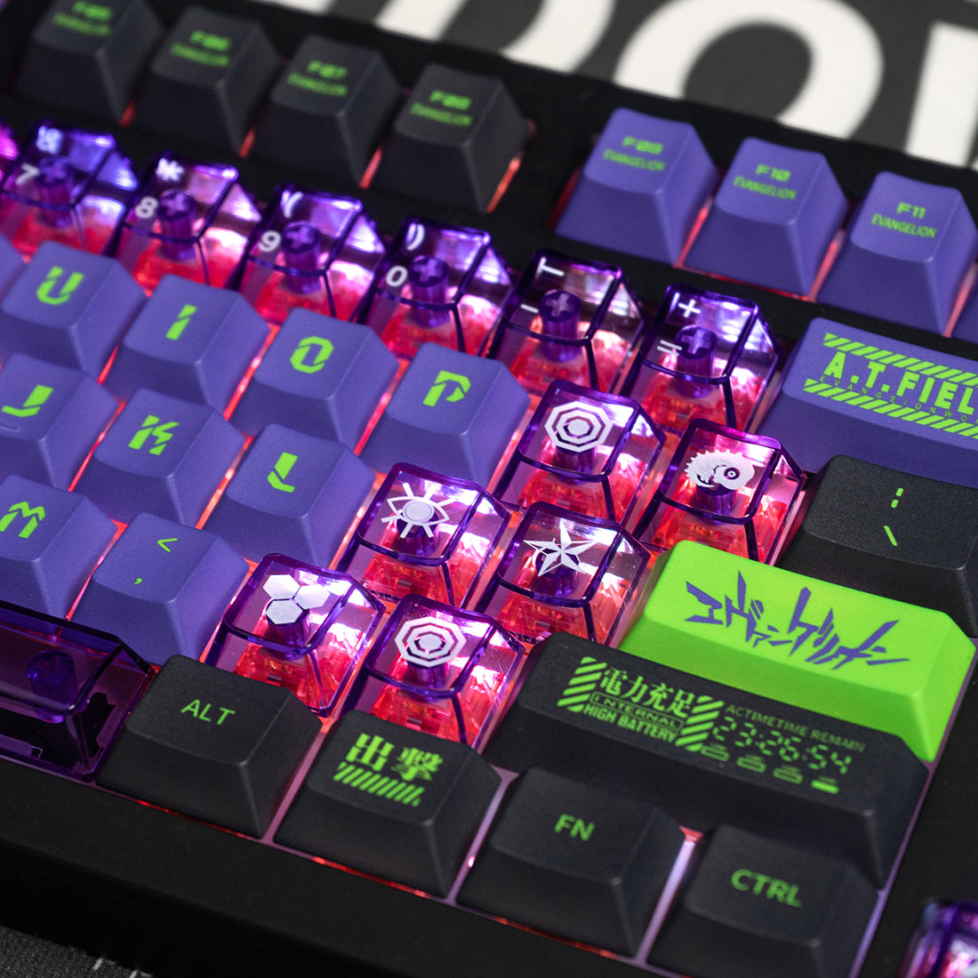 VA Initial Mechanical Keyboard Keycaps Purple Complete Set 188 Key PBT Thermal Sublimation Set Keycaps