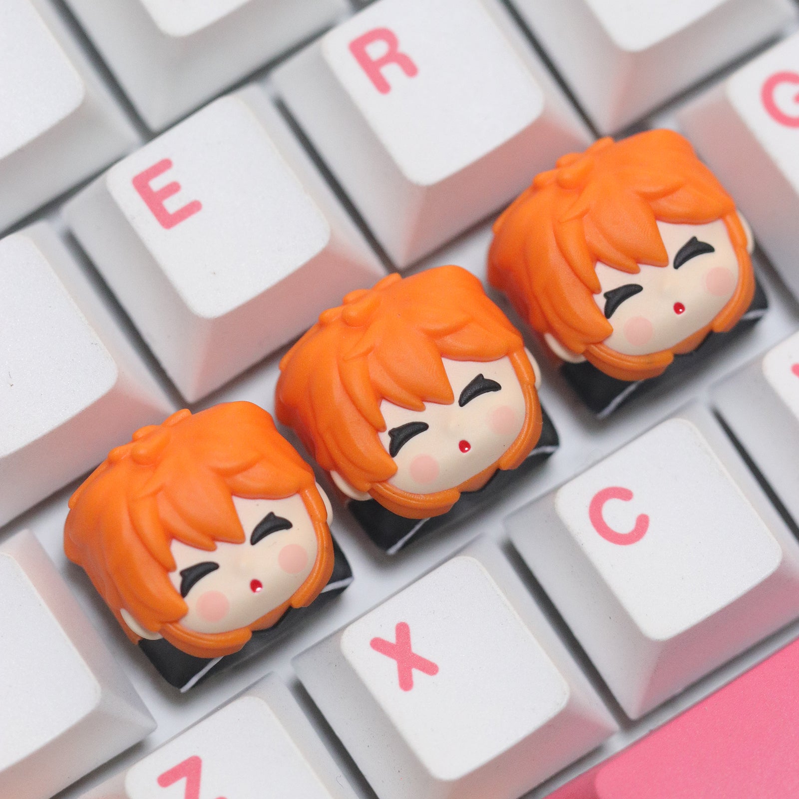 Volleyball boy!! , 1U multi-color resin molded personalized keycaps, anime, gaming, cultural and creative decorative art keycaps