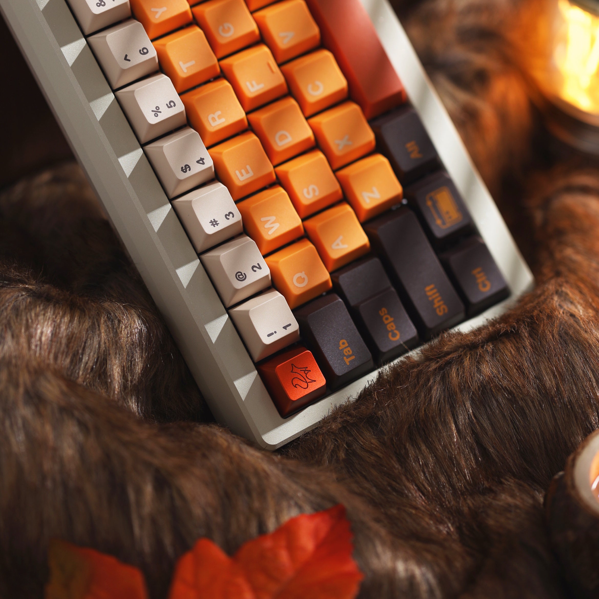 Fox metal keycaps, personalized and simple metal keycaps, CNC R4 high mechanical keyboard decoration keycaps