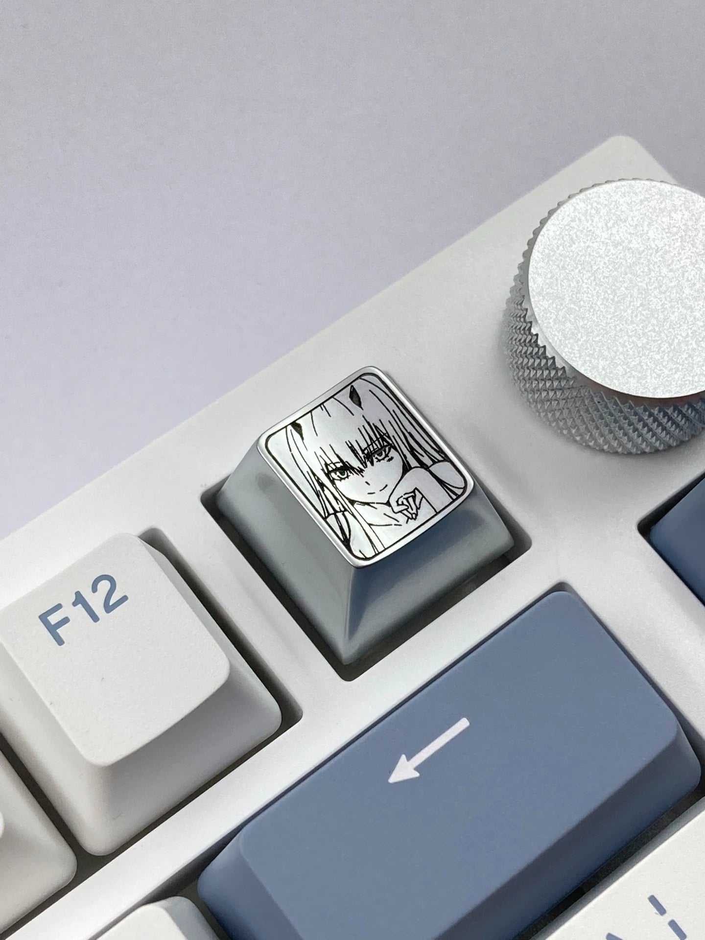 DARLINGintheFRANXX, 02, Zinc alloy carved keycaps, metal anime personalized keycaps