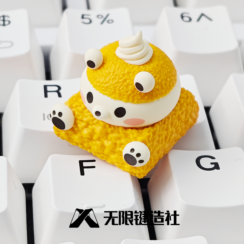 Original Dessert Series Cute Cute Little Bear Shufulei Creative Personalized Custom Resin Mechanical Keyboard Keycaps