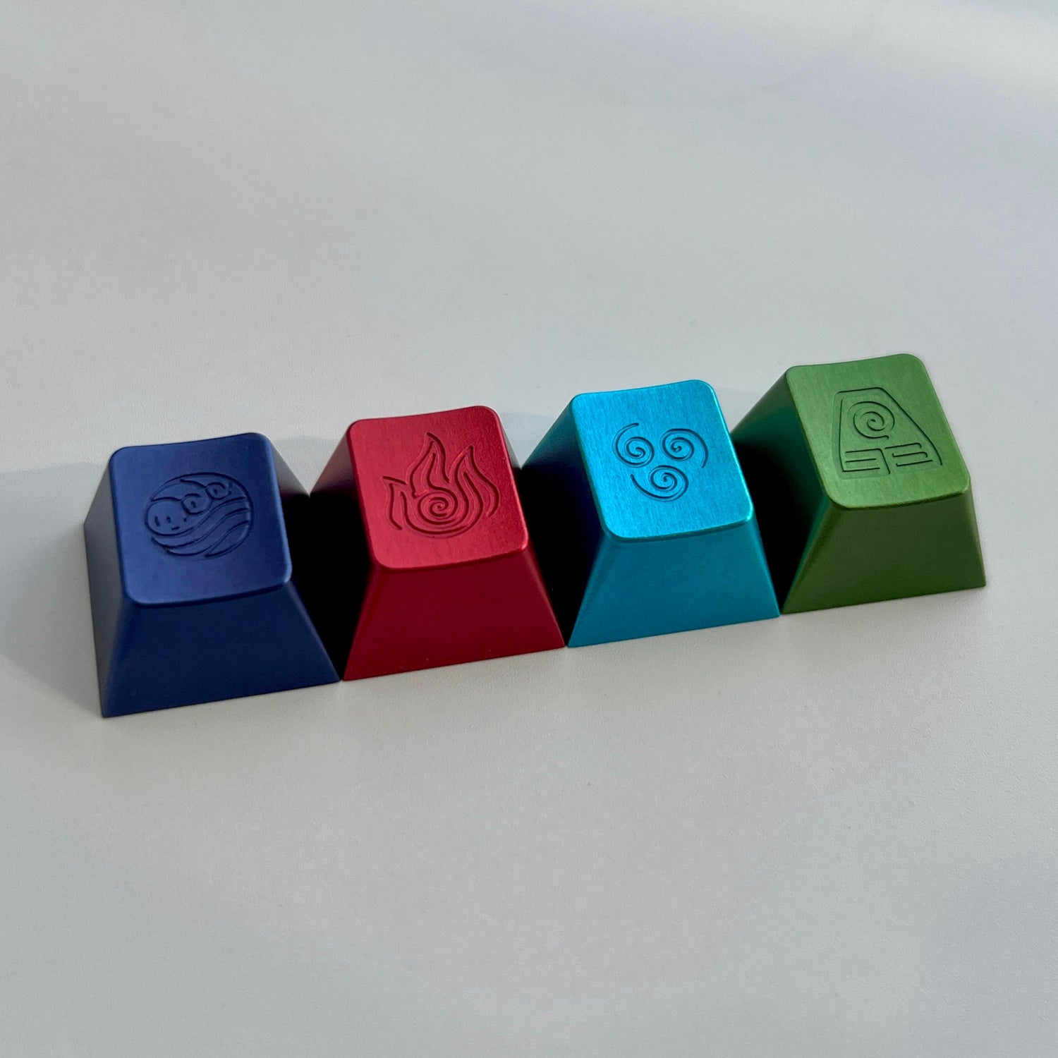 Elemental personality metal keycaps, original factory R4 height aluminum alloy, CNC aluminum metal keycaps, customized mechanical keyboard keycaps