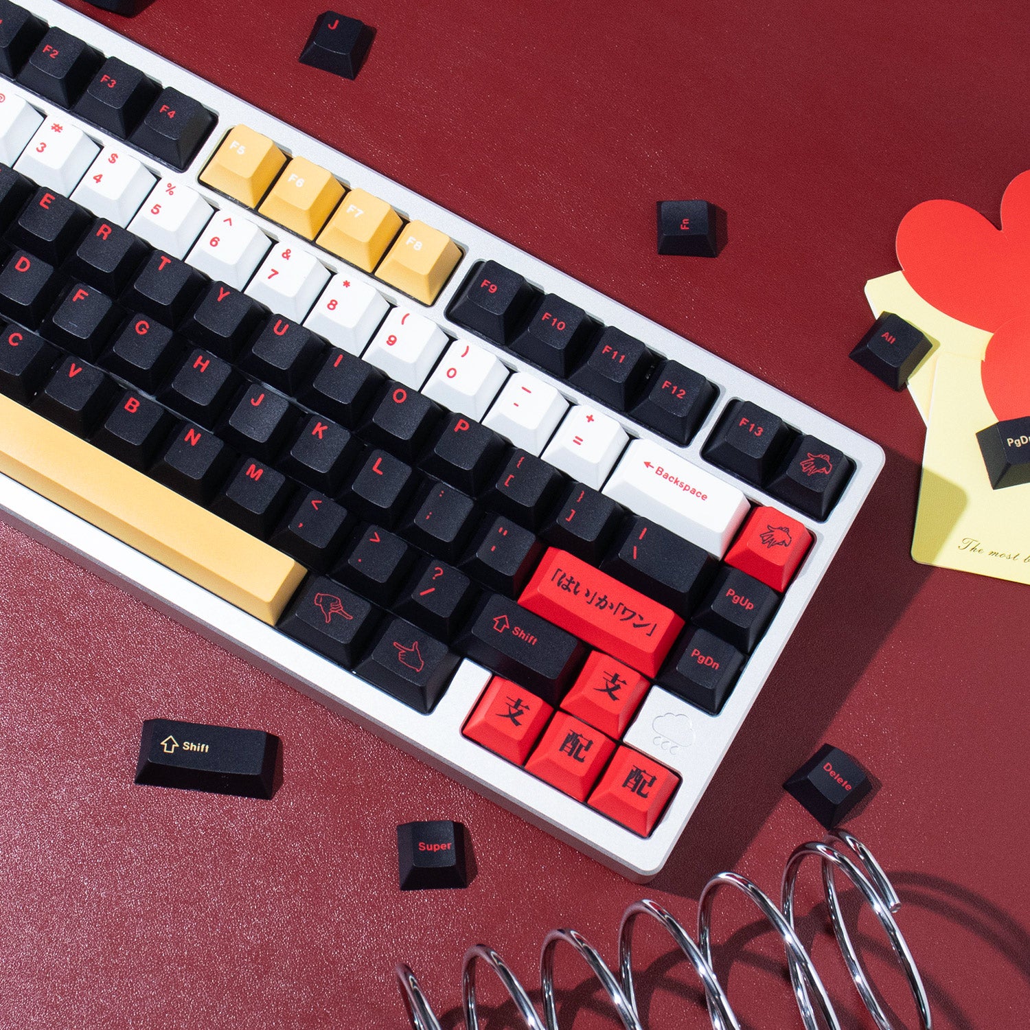 Chainsaw Man, Dominate Demon Small Full Set Side Carving Original Factory Transparent Original Factory Height Keycap Set
