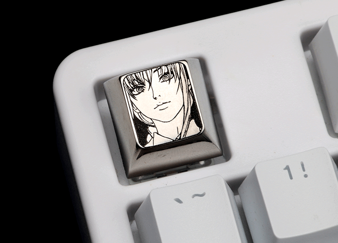 Chainsaw Man,Makima, Titanium alloy carved keycaps, personalized keycaps for mechanical keyboards.