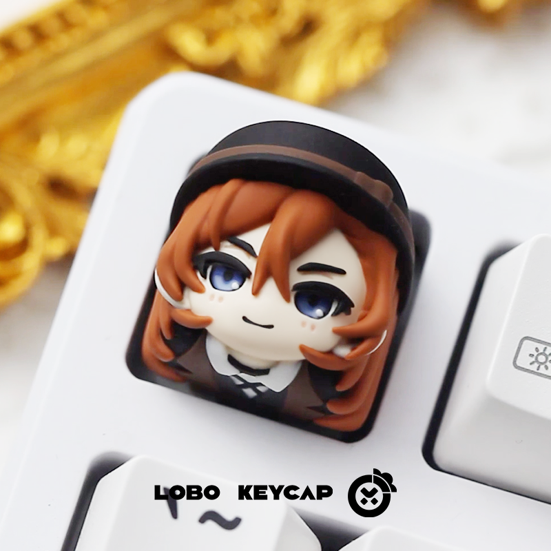 Bungo Stray Dogs multi-color resin molded personalized keycaps, metal keycaps around anime and game characters