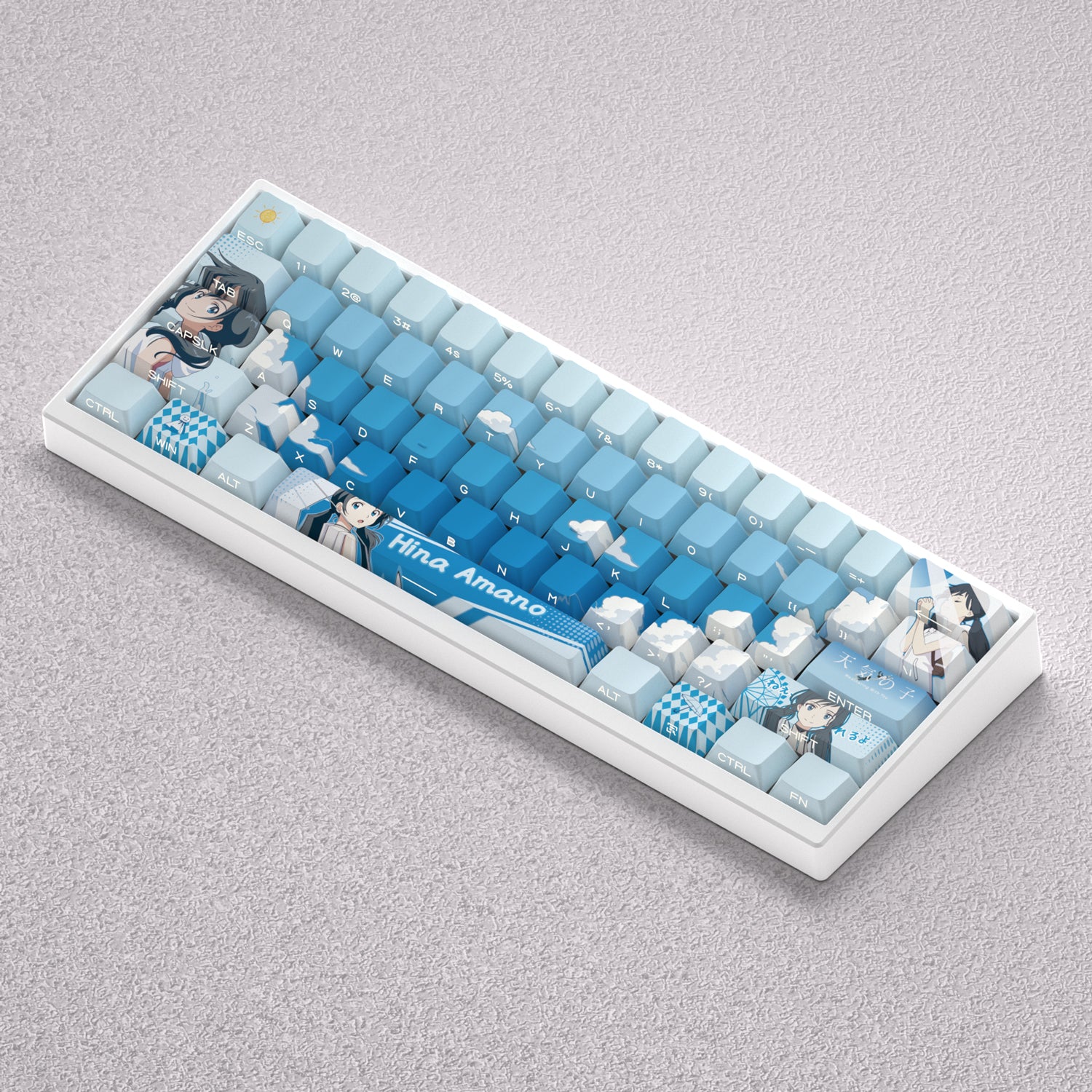 Weathering With You Theme Keycaps, Anime Game Creative Personalized Keycap Set PBT Material Original Factory Height Sublimation Printing