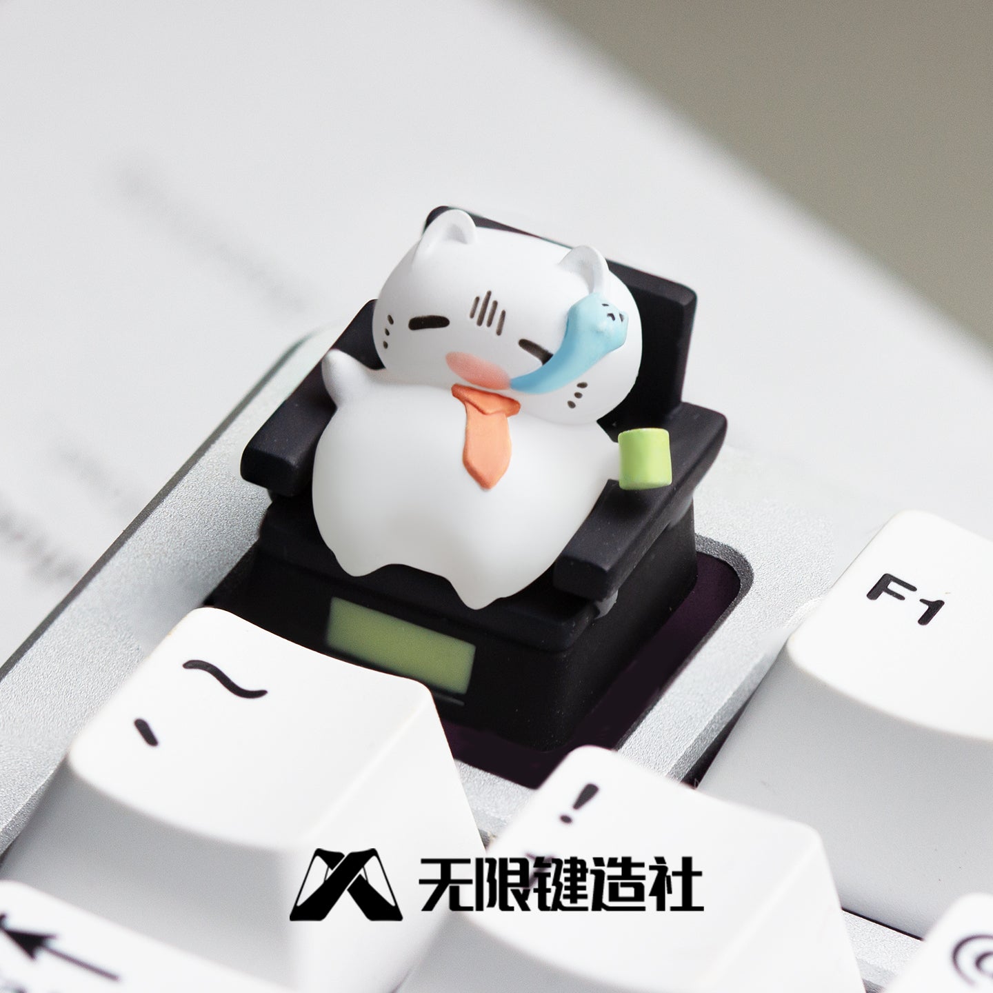 Office work status theme, multi-color resin molded personalized keycaps, cute mechanical keyboard decorative keycaps