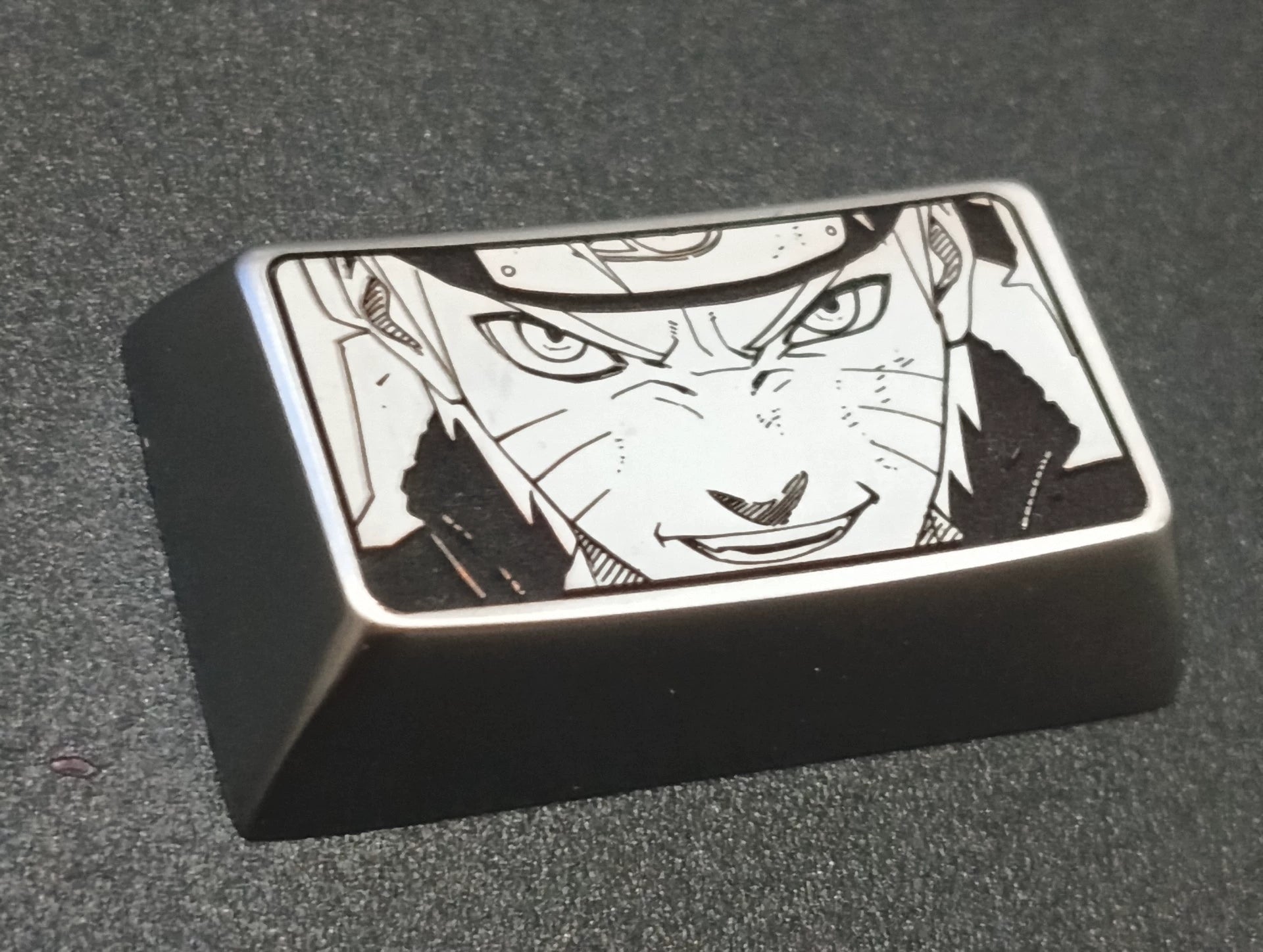 Naruto, zinc alloy personalized keycaps, 1.5U、1.75U metal decorative keycaps, anime and game character peripheral keycaps