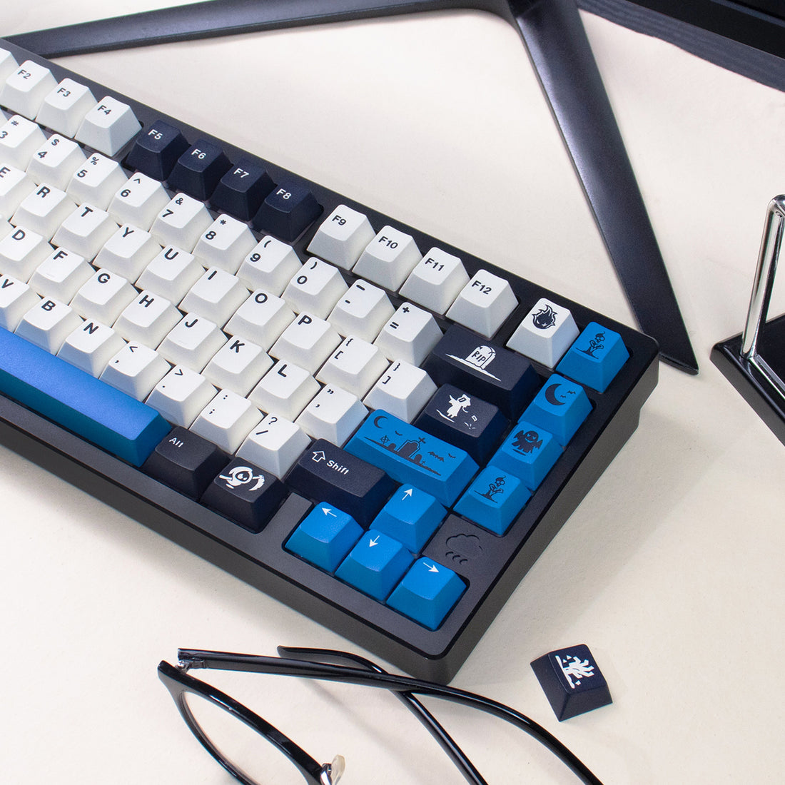 Midnight Halloween theme, original factory high Sublimation creative personalized keycap set