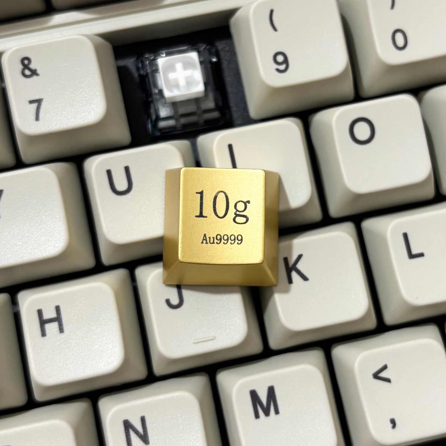 10G golden keycaps! Zinc alloy material. Metal personalized keycaps, humorous prank keycaps, artistic keycaps.