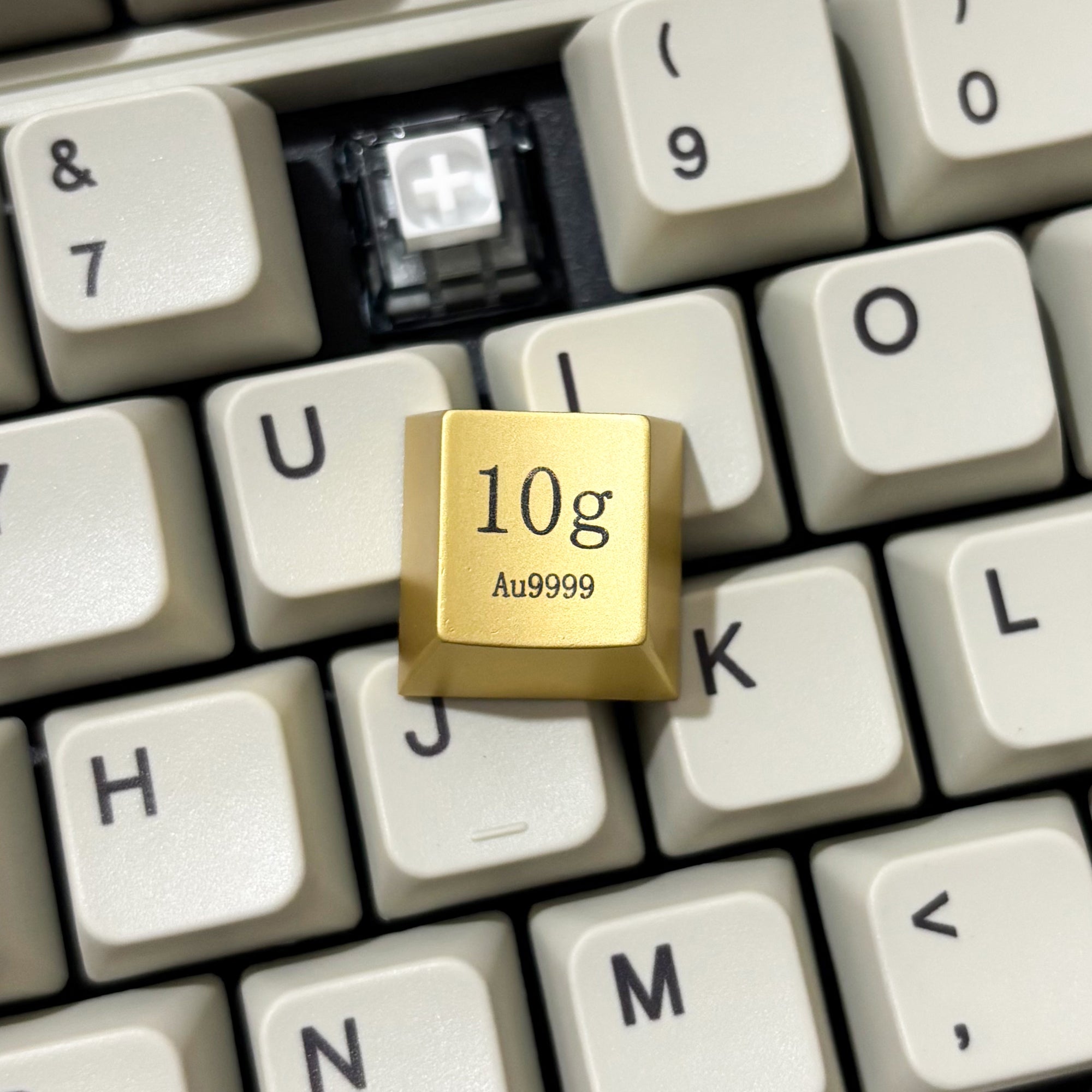 10G golden keycaps! Zinc alloy material. Metal personalized keycaps, humorous prank keycaps, artistic keycaps.