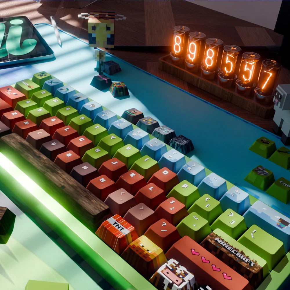 Minecraft pixel style design mechanical keyboard keycaps factory height