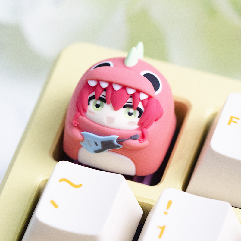 BOCCHI THE ROCK! Colorful resin personalized keycaps for musical instrument characters, resin cultural and creative keycaps for anime and gaming peripherals