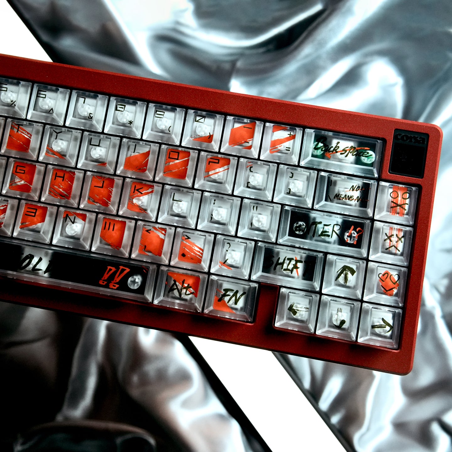 Oppose Invalid Theme Transparent Mechanical Keyboard Keycaps White PC Transparent Personalized Suitable GMK Height