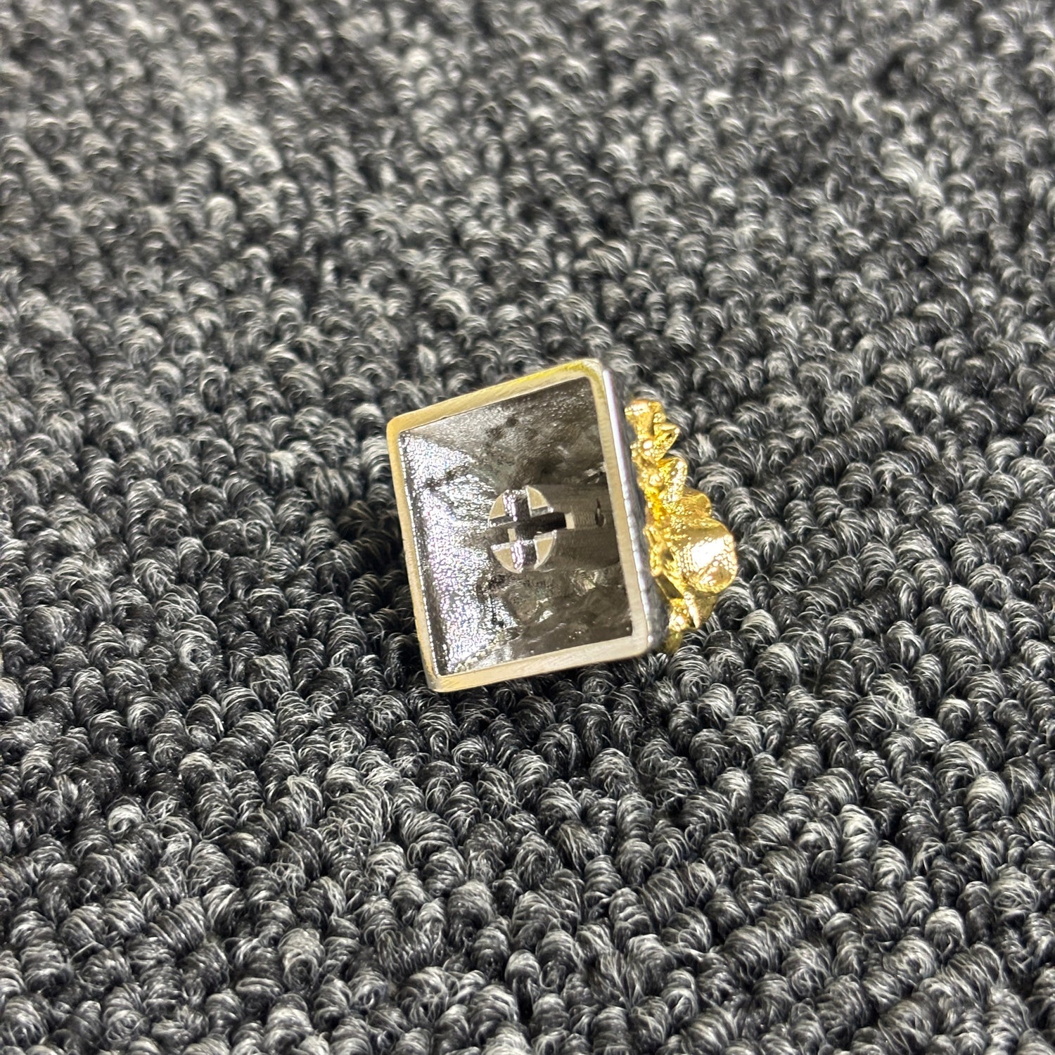 Original pure copper gold-plated rose personalized niche keycaps, personalized keycaps, metal craft jewelry keycaps