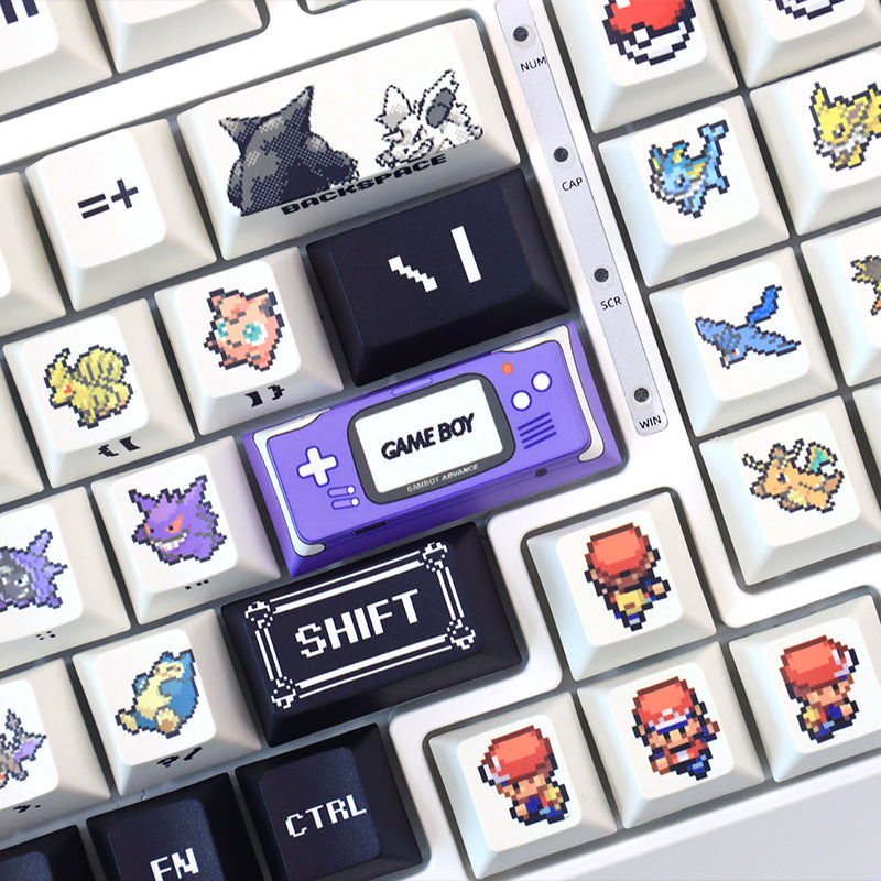 Pok é mon Theme Set Personalized Keycaps, Cute Pixel Style Mechanical Keyboard Cap PBT Five sided Heat Sublimation Original Factory Height