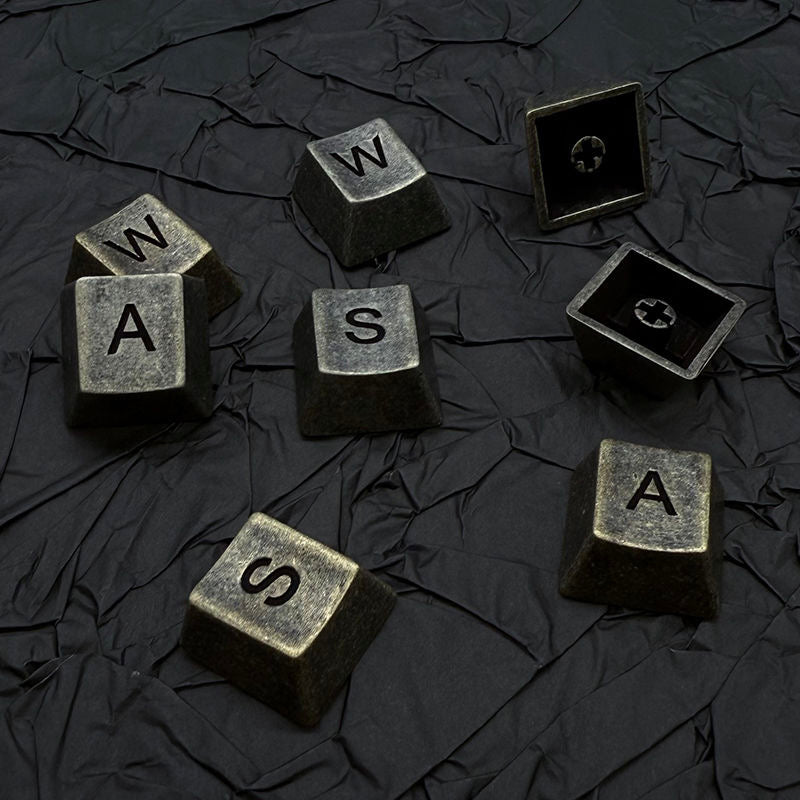 Pure copper OEM height keycap mechanical keyboard with 26 letters polished and used cross switch metal keycap