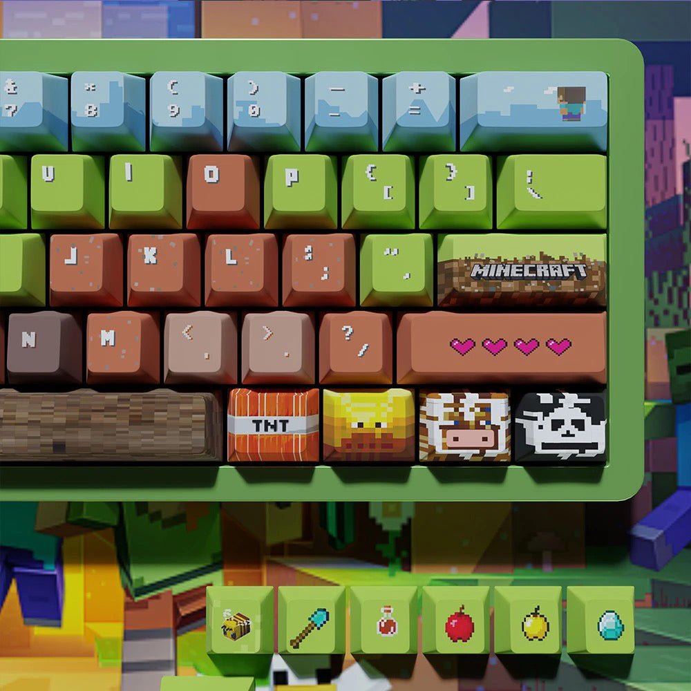 Minecraft pixel style design mechanical keyboard keycaps factory height