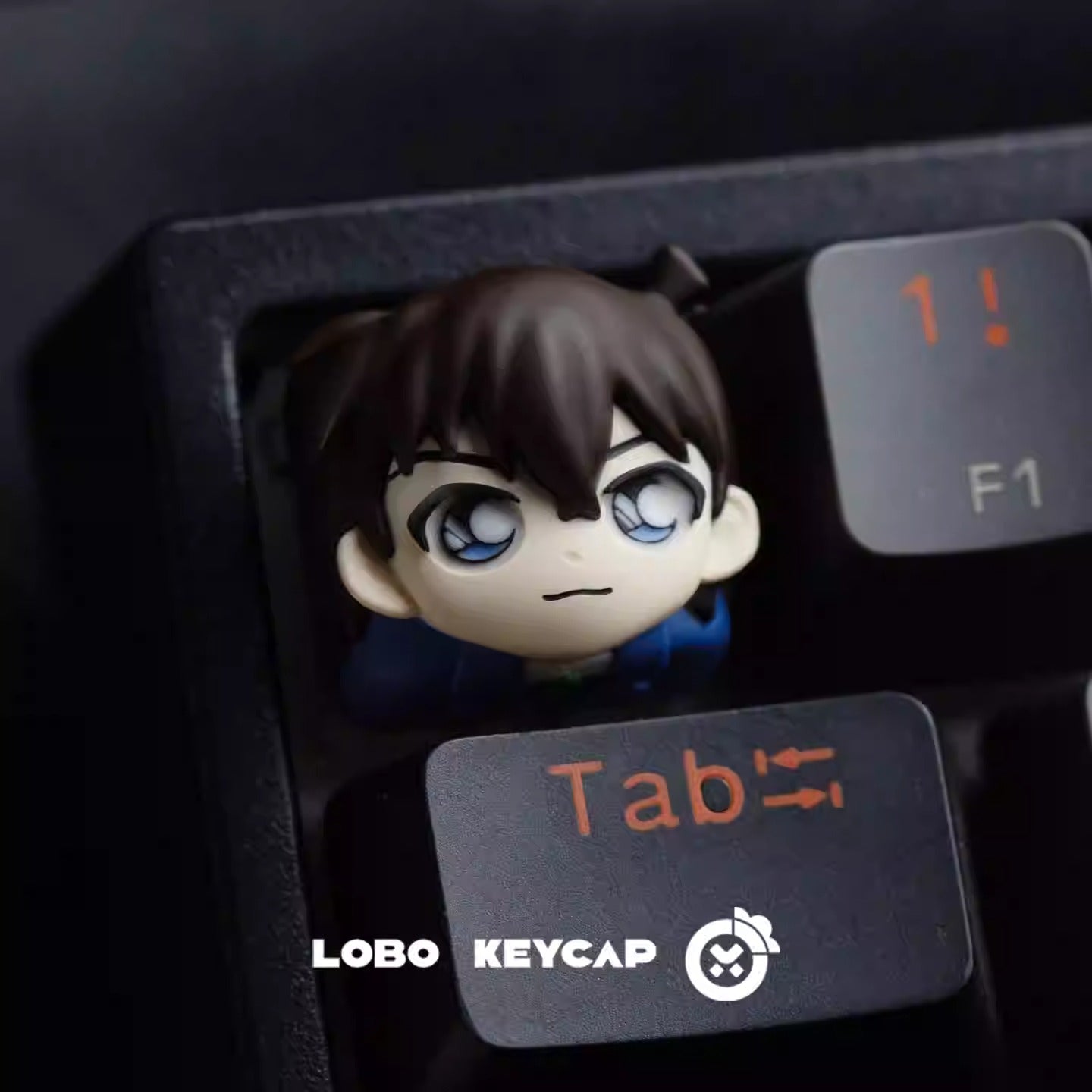 DetectiveConan, Multi colored resin molding, resin personalized keycaps, craftsman keycaps, decorative keycaps