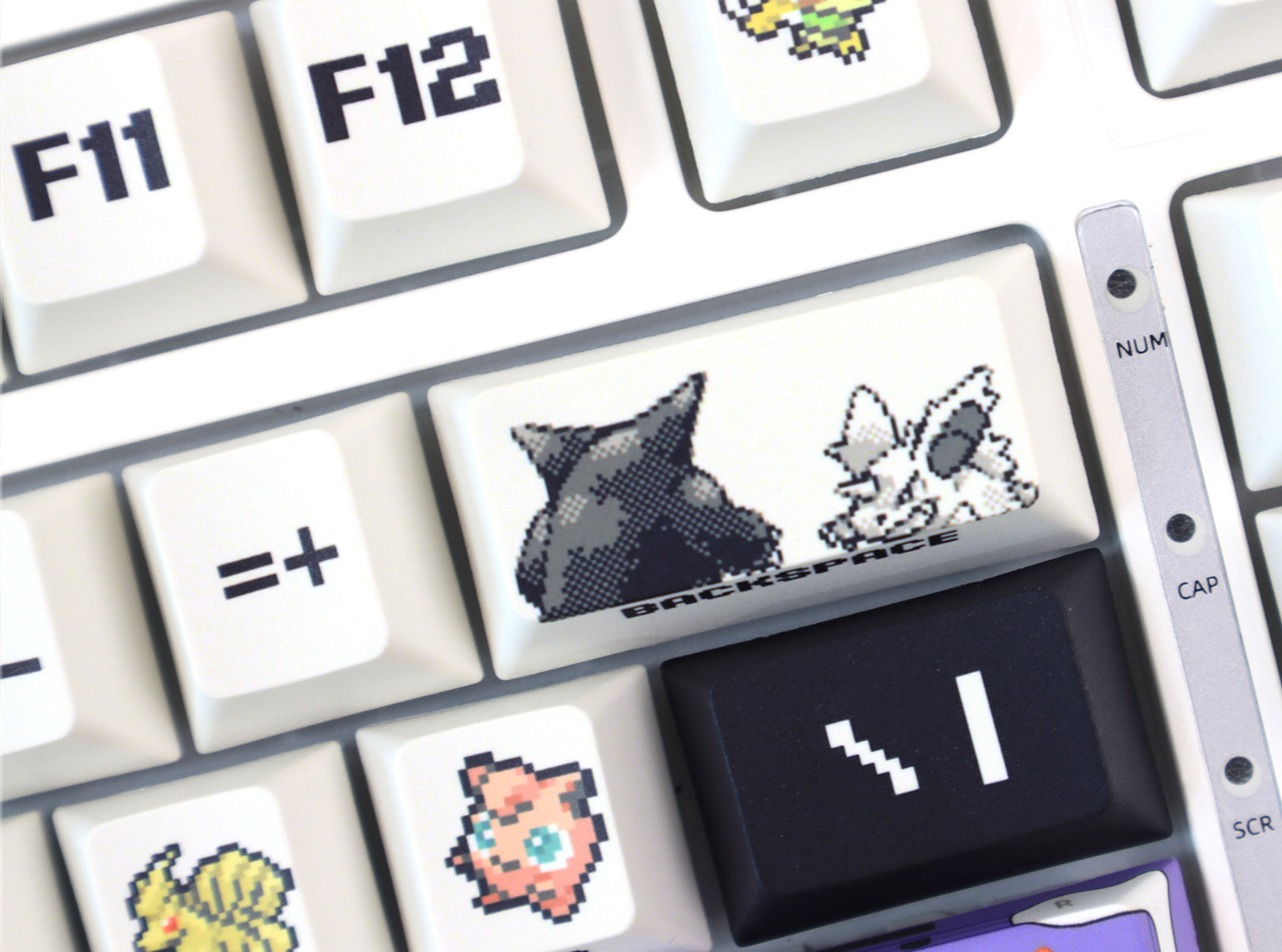 Pok é mon Theme Set Personalized Keycaps, Cute Pixel Style Mechanical Keyboard Cap PBT Five sided Heat Sublimation Original Factory Height