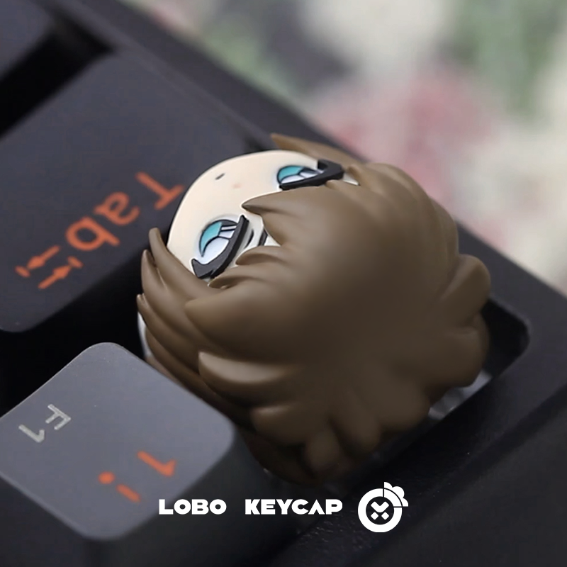 DetectiveConan, Multi colored resin molding, resin personalized keycaps, craftsman keycaps, decorative keycaps