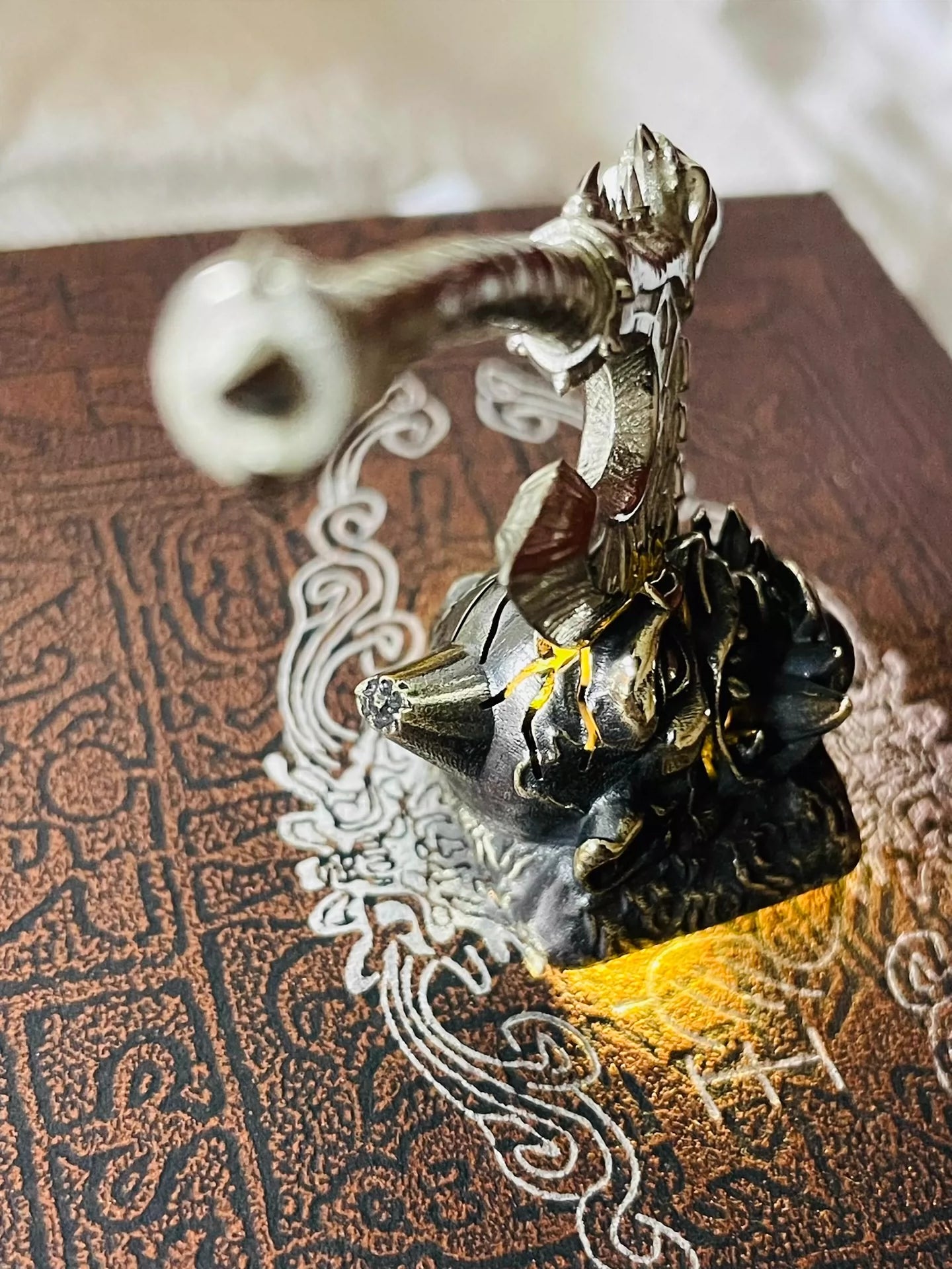 World of Warcraft, Gorehowl, White copper metal personalized keycaps, game peripherals, mechanical keyboard keycaps