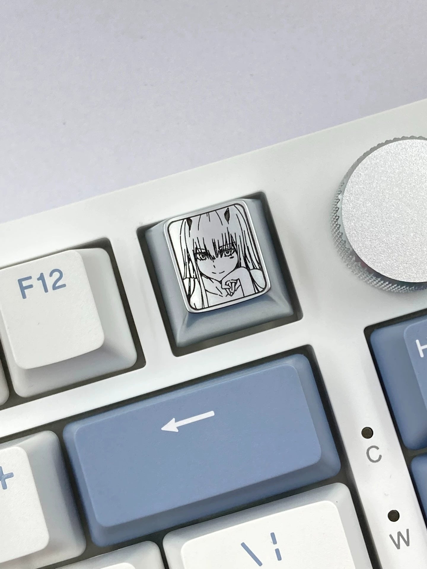 DARLINGintheFRANXX, 02, Zinc alloy carved keycaps, metal anime personalized keycaps