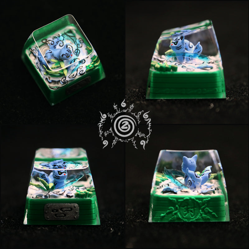 Naruto, Bijuu Crystal drops of glue personalized keycaps, resin personalized decorative keycaps.